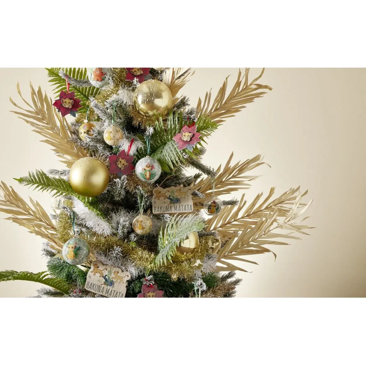 Boule de Noël Disney Le Roi Lion en verre et bois Ø8cm-Gifi