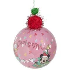 Boule de Noël Disney Mickey rose Ø12cm-Gifi Outlet