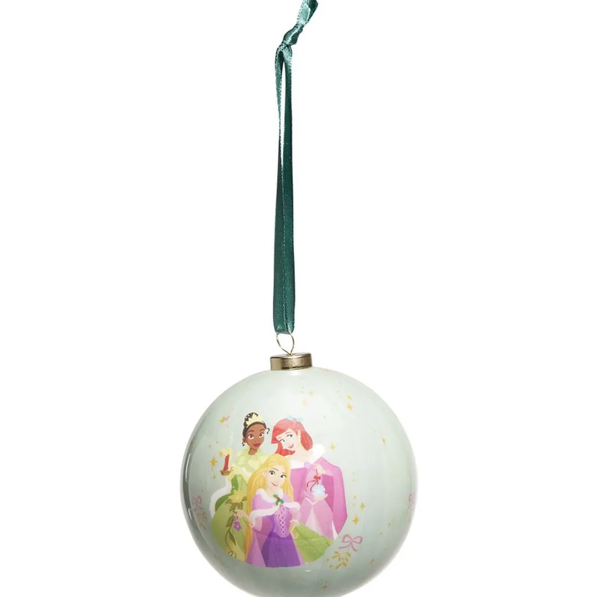 Boule de Noël Disney Princesses vert Ø7,5cm-Gifi Clearance