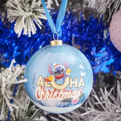 Boule de Noël Disney Stitch bleu Ø7,5cm-Gifi