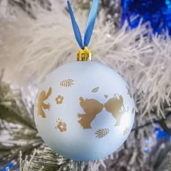 Boule de Noël Disney Stitch bleu Ø8cm x4-Gifi