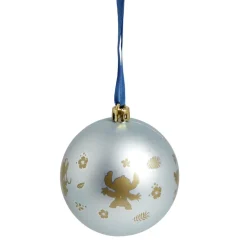 Boule de Noël Disney Stitch bleu Ø8cm x4-Gifi