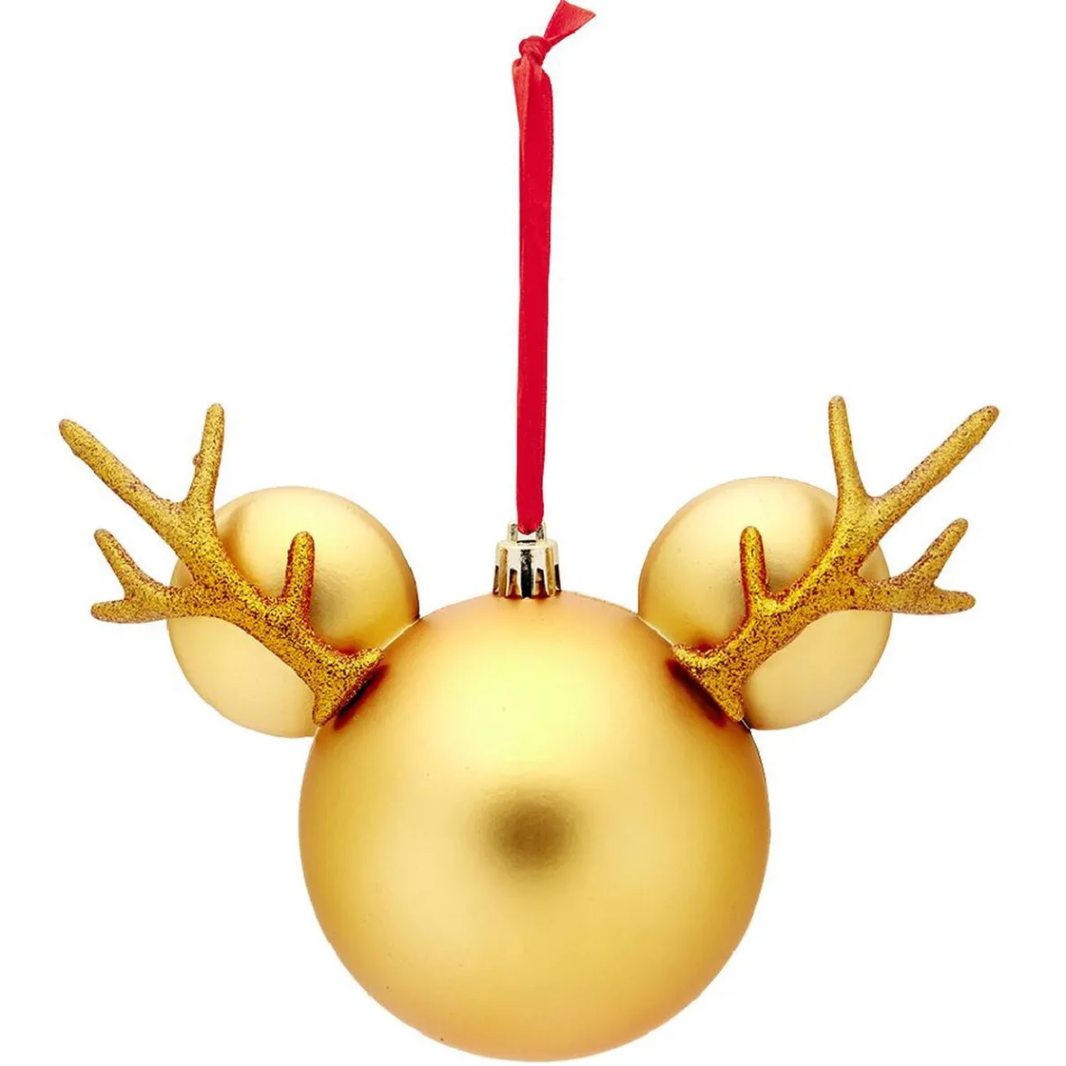 Boule de Noël Disney tête de Mickey en 3D dorée H15,5cm-Gifi Hot