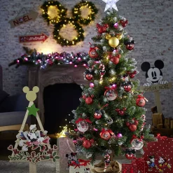 Boule de Noël Disney tête de Mickey en 3D dorée H15,5cm-Gifi Hot