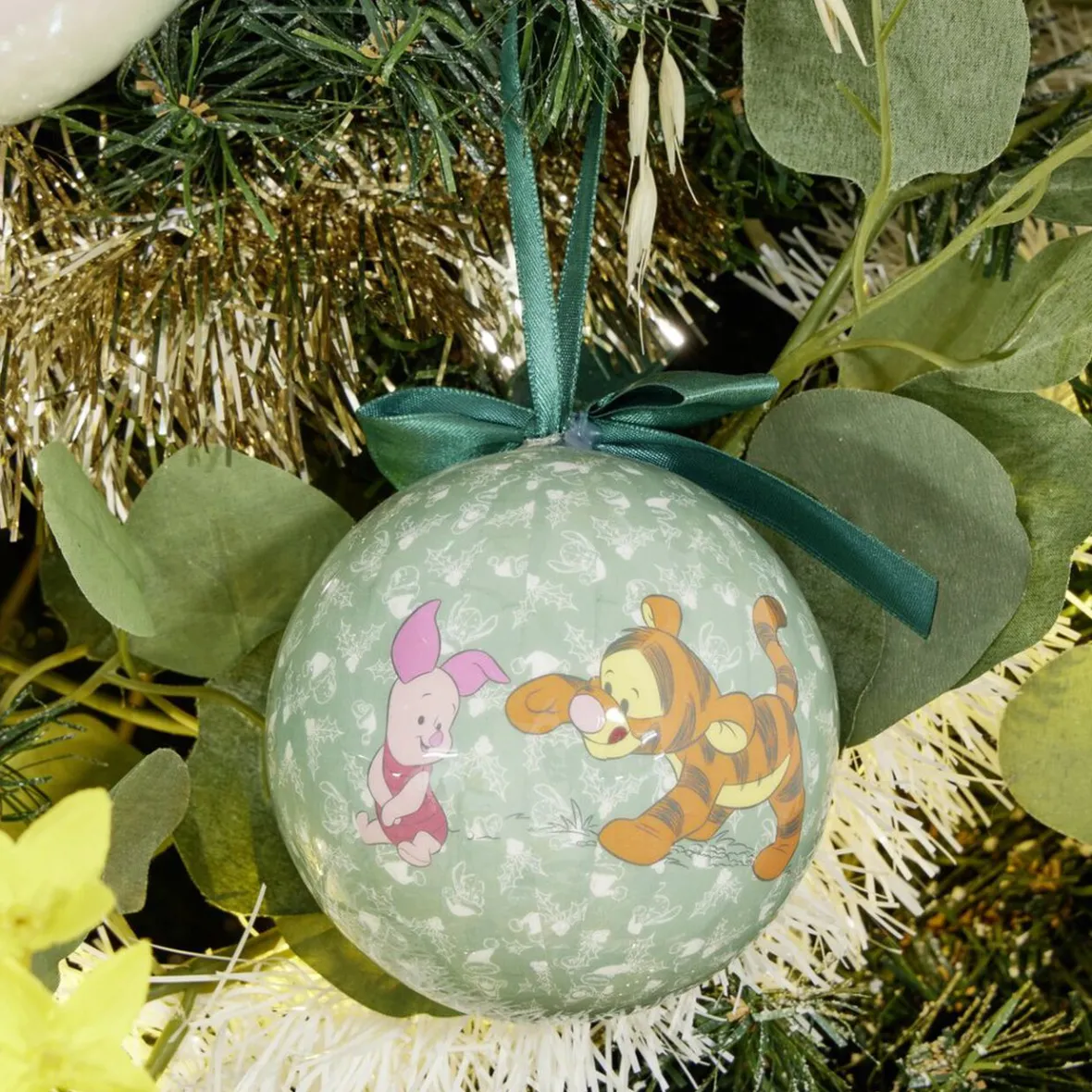 Boule de Noël Disney Winnie L'ourson vert Ø10cm-Gifi Best