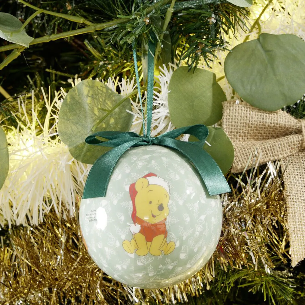 Boule de Noël Disney Winnie L'ourson vert Ø10cm-Gifi Best