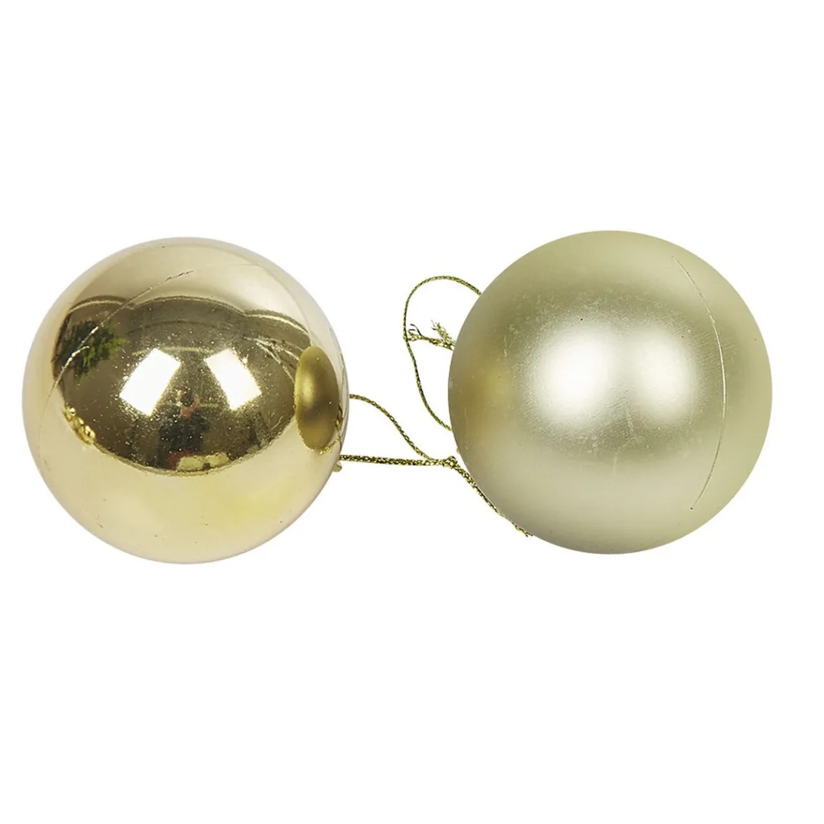 Boule de Noël dorée brillante et mate x10-Gifi Best