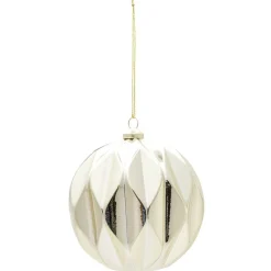 Boule de Noël dorée déco Ø10 cm-Gifi Discount