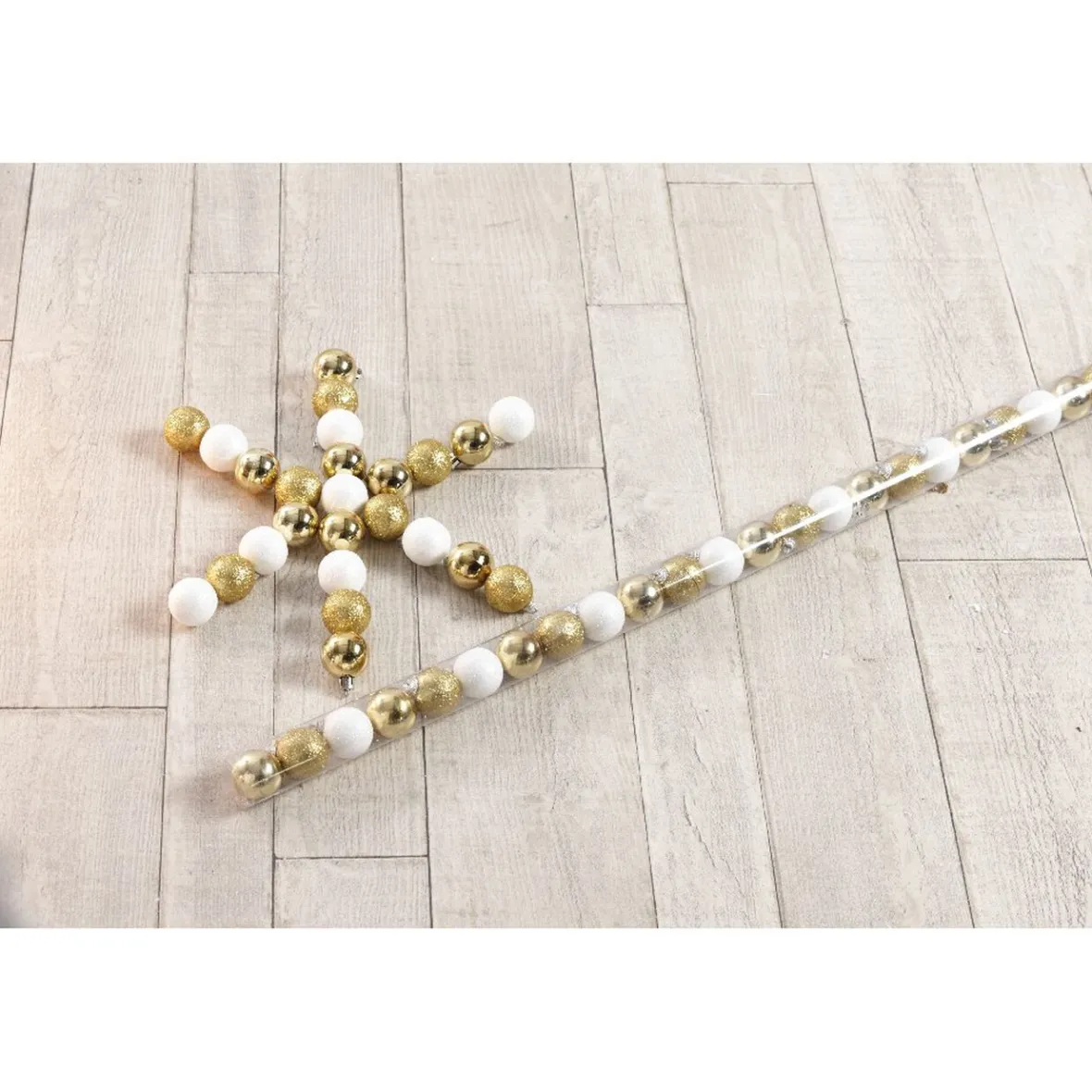 Boule de Noël dorée et blanche x25-Gifi Best