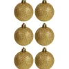Boule de Noël dorée pailletée x6-Gifi Sale