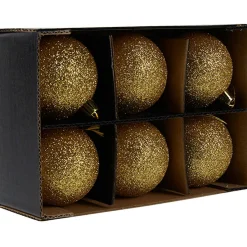 Boule de Noël dorée pailletée x6-Gifi Sale