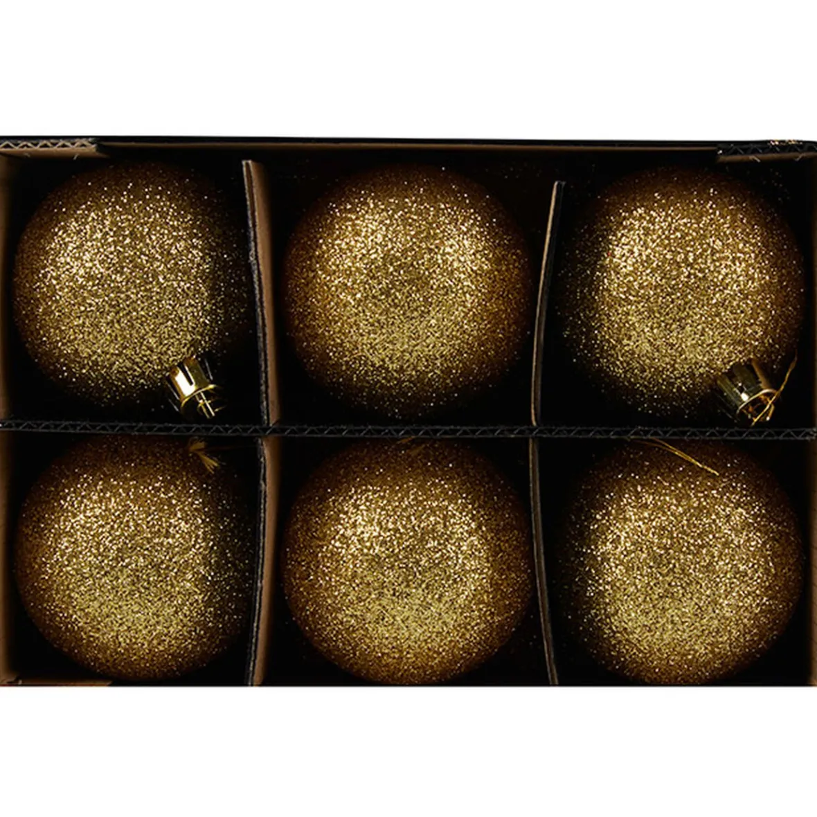 Boule de Noël dorée pailletée x6-Gifi Sale