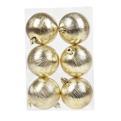 Boule de Noël dorée x6-Gifi Discount