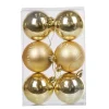 Boule de Noël dorée x 6-Gifi Discount