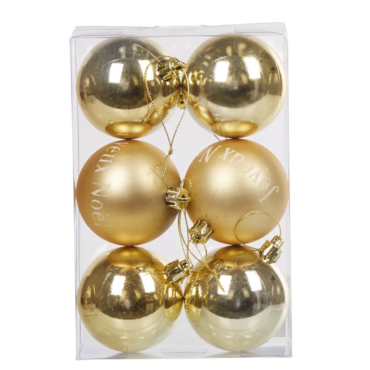 Boule de Noël dorée x 6-Gifi Discount