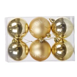 Boule de Noël dorée x 6-Gifi New
