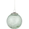 Boule de Noël effet craquelé vert transparent Ø8 cm-Gifi Online