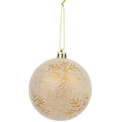 Boule de Noël effet neige sur couleur cuivre Ø8 cm-Gifi Sale