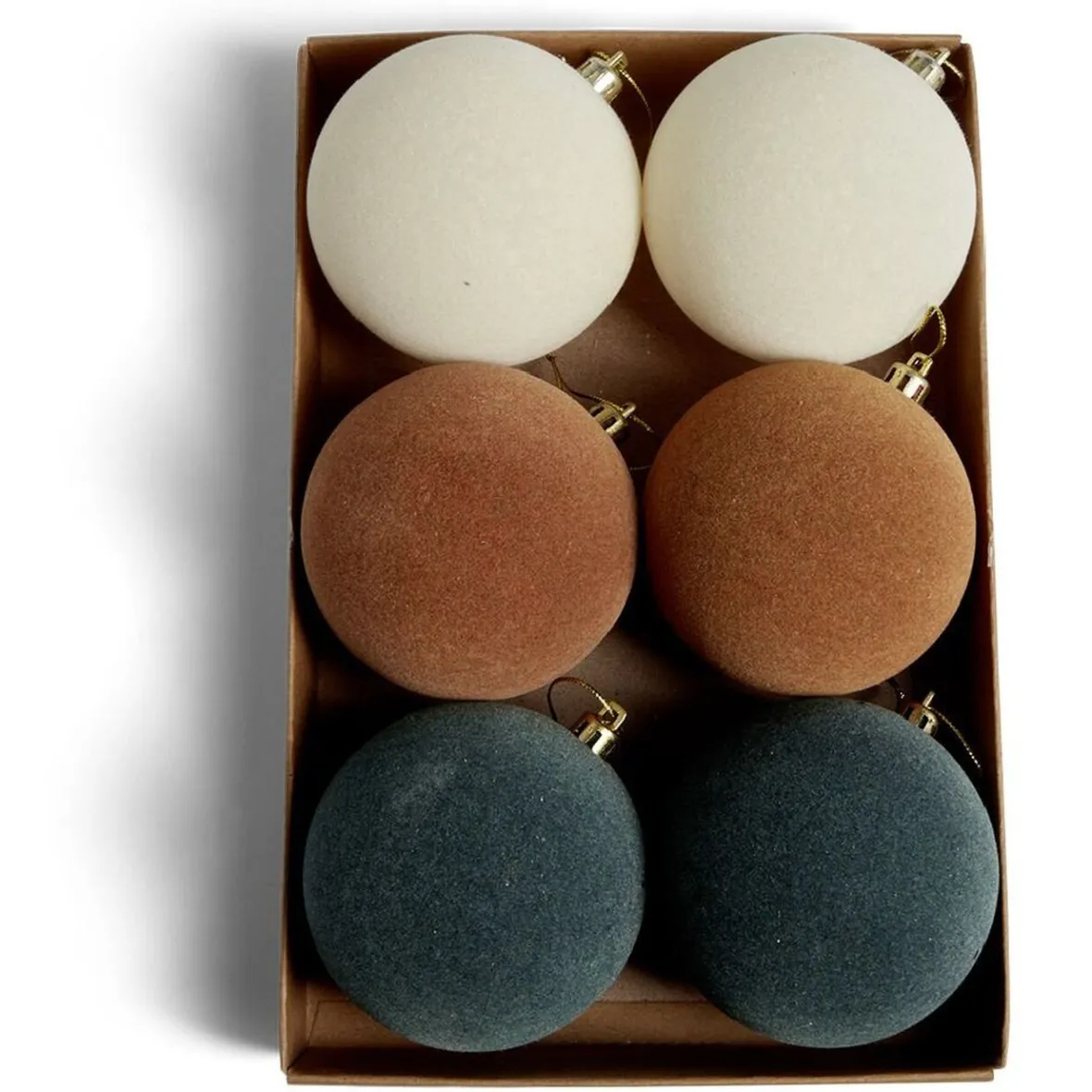 Boule de Noël effet velours Ø8cm x6-Gifi Clearance