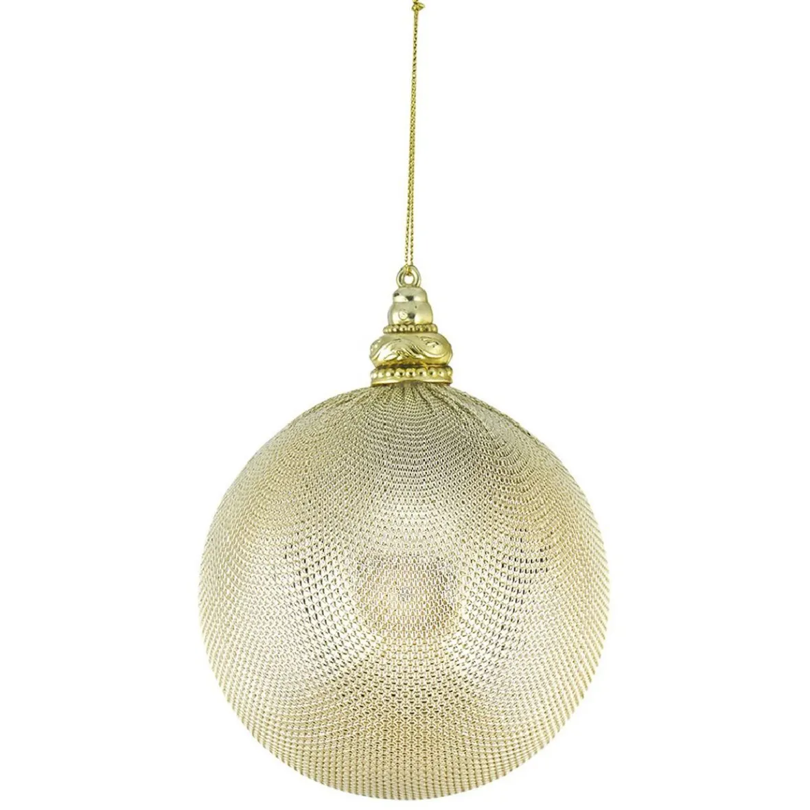 Boule de Noël en acrylique beige doré Ø10 cm-Gifi