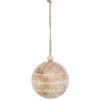 Boule de Noël en bois motif flèches d'indiens-Gifi Hot