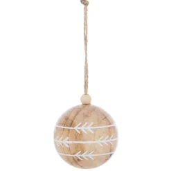 Boule de Noël en bois motif flèches d'indiens-Gifi Hot