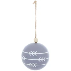 Boule de Noël en bois motif flèches d'indiens-Gifi Hot