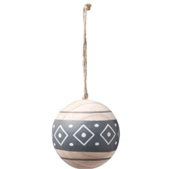 Boule de Noël en bois style ethnique-Gifi Hot