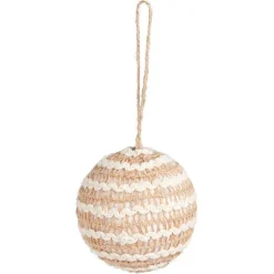 Boule de Noël en jute Ø8cm - 2 modèles-Gifi