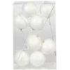 Boule de Noël en mousse blanche avec crochet de suspension x8-Gifi Hot