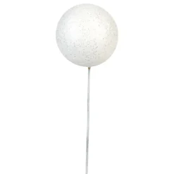 Boule de Noël en mousse blanche avec crochet de suspension x8-Gifi Hot