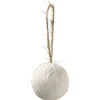 Boule de Noël en plume et lien en jute-Gifi