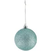 Boule de Noël en pvc bleu pailleté-Gifi Discount