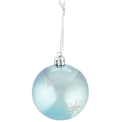 Boule de Noël en pvc bleu pailleté-Gifi Discount