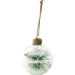 Boule de Noël en verre avec décor nature vintage-Gifi Clearance