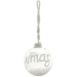 Boule de Noël en verre avec flocons-Gifi Outlet