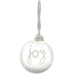 Boule de Noël en verre avec flocons-Gifi Outlet