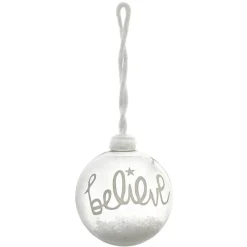 Boule de Noël en verre avec flocons-Gifi Outlet