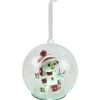 Boule de Noël en verre Bonhomme de neige lumineux-Gifi Outlet