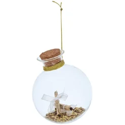 Boule de Noël en verre décor parchemin-Gifi Hot