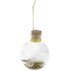 Boule de Noël en verre décor parchemin-Gifi Hot