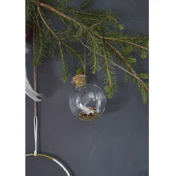 Boule de Noël en verre décor parchemin-Gifi Hot