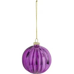 Boule de Noël en verre design en relief violet-Gifi Hot