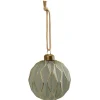 Boule de Noël en verre design origami vert-Gifi New