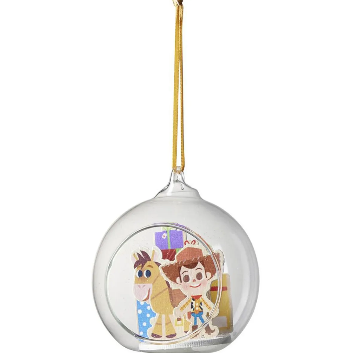 Boule de Noël en verre Disney Toy Story Woody et Destrier Ø8cm-Gifi