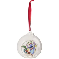 Boule de Noël en verre Disney Stitch Ø8cm-Gifi Outlet