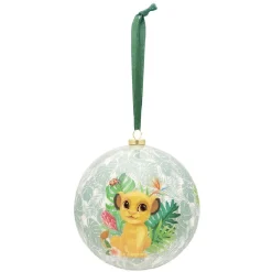 Boule de Noël en verre Disney Le Roi Lion verte et blanche Ø9,5cm-Gifi Sale