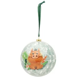 Boule de Noël en verre Disney Le Roi Lion verte et blanche Ø9,5cm-Gifi Sale