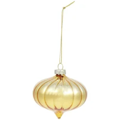 Boule de Noël en verre doré Ø8 cm-Gifi New