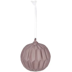 Boule de Noël en verre dépoli rose foncé Ø8cm-Gifi